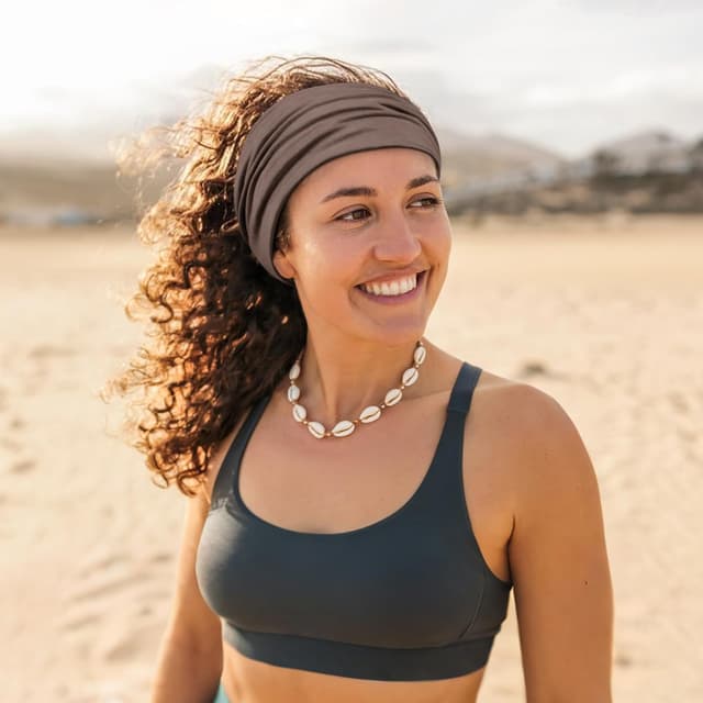 Detalle de DiyJibb Damen-Stirnbänder im 7er-Set: breite Haarbänder für Workout & Alltag