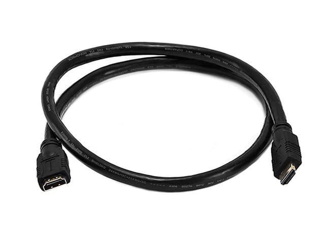 Detalle 1 de Monoprice Premium High Speed HDMI Cable (CL2) Male to Female Extension, 24AWG, 10 Feet (Black)