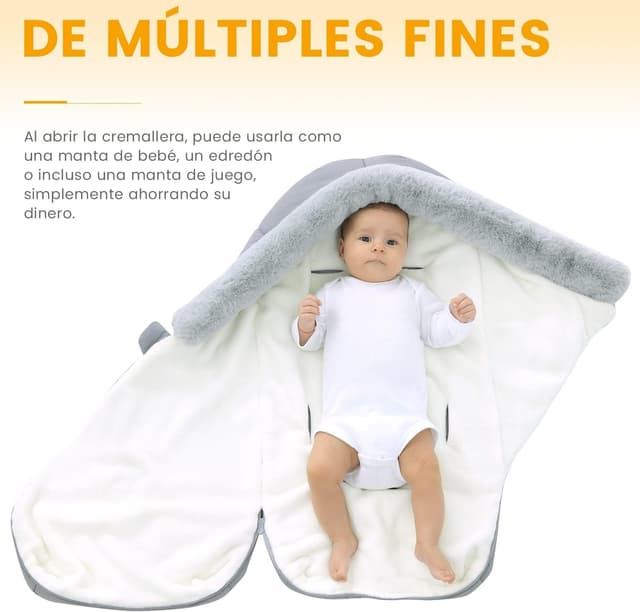 Thumbnail 4 de Orzbow Saco Capazo Bebe Invierno 92x48 cm