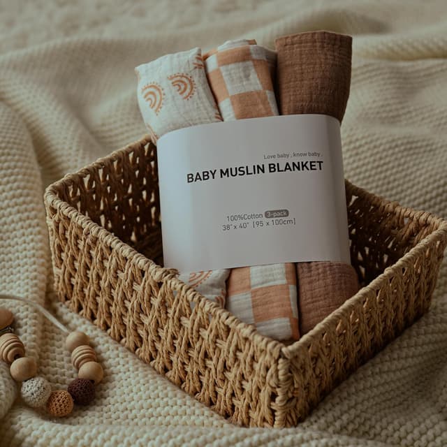 Detalle de Soarwg Kids Muslin Swaddle Blanket 95x100cm