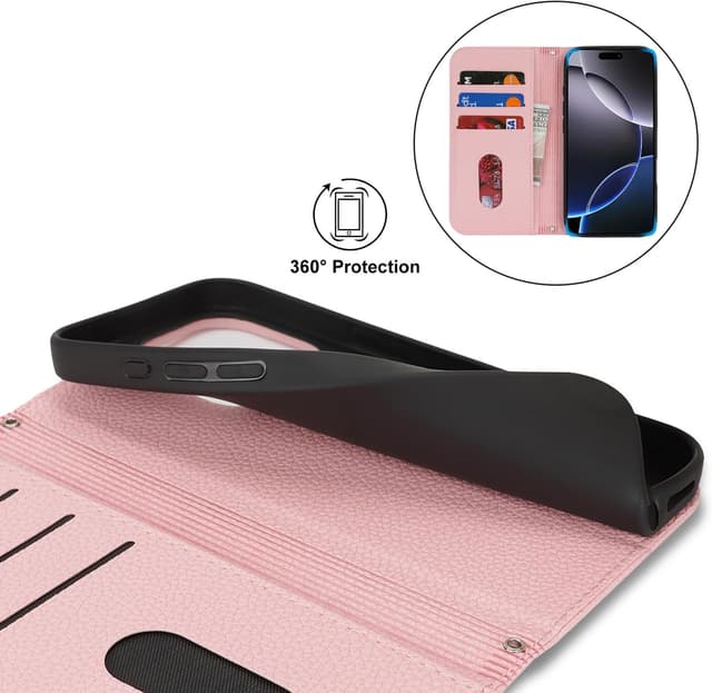 Detalle 2 de Lipvina iPhone 16 Pro Hülle mit RFID Schutz