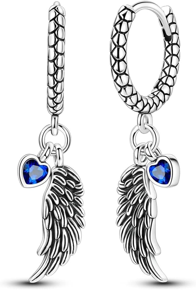 Thumbnail 6 de QIKAOLA Orecchini a cerchio S925 in argento con pietre CZ e chiusura a clip