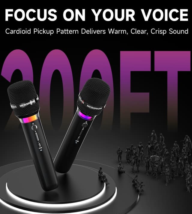 Thumbnail 4 de ECHOMUSSY Wireless Microphone 40H 🎤