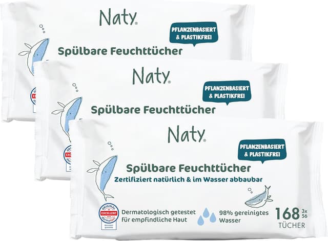 Thumbnail 6 de Naty Spülbare Baby Feuchttücher 672