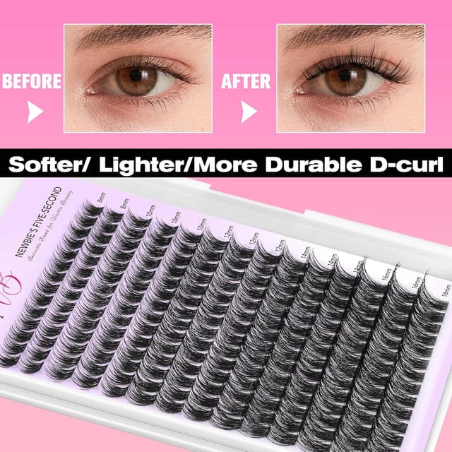 Detalle 2 de VEYESBEAUTY Lash Clusters Kit (Dreamy) with Bond & Seal Remover Applicator