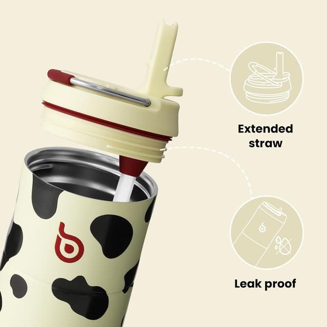 Detalle 2 de BOTTLE BOTTLE Insulated Water Bottle 500ML with Straw and Lid 🥤