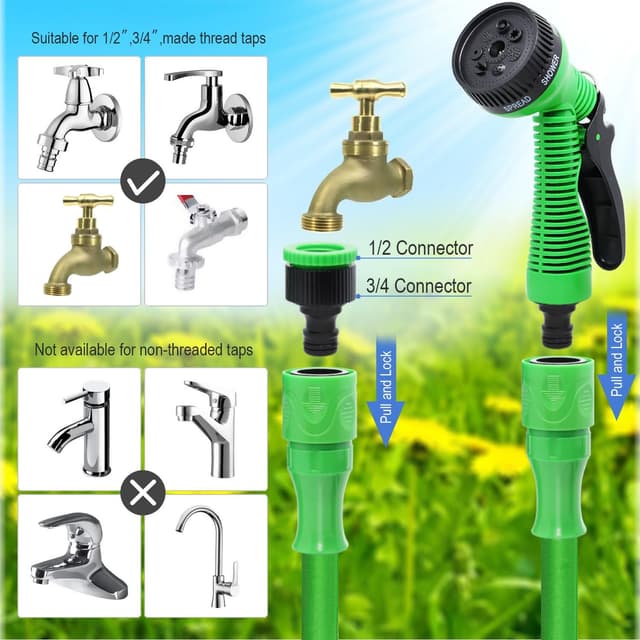 Thumbnail 5 de HOMOZE 100FT Expandable Garden Hose