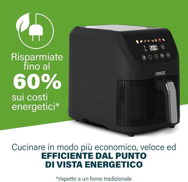 Detalle 2 de Princess Slim Airfryer 5,5 L 1500 W