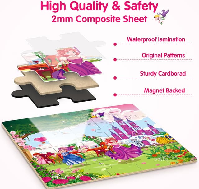 Thumbnail 6 de SYNARRY Unicorn Mermaid Princess Magnetic Puzzle 20 pcs 🧩