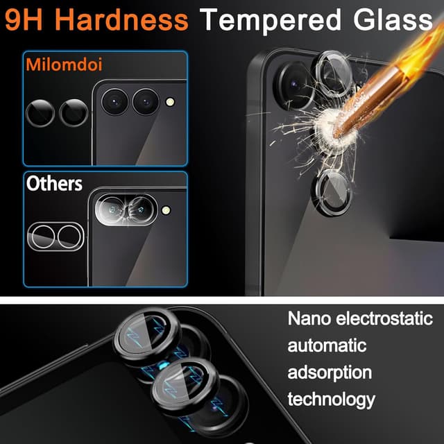 Thumbnail 4 de Milomdoi 9-in-1 Screen Protector for Galaxy Z Flip 7