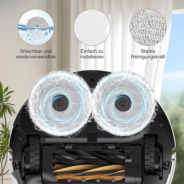 Detalle de 22-teiliges Zubehör-Set für Dreame X50 Ultra, L40s Pro Ultra, L50 Pro Ultra, Mova V50 Ultra & Co. – mit 2 Hauptbürsten, Wischtüchern, HEPA-Filtern