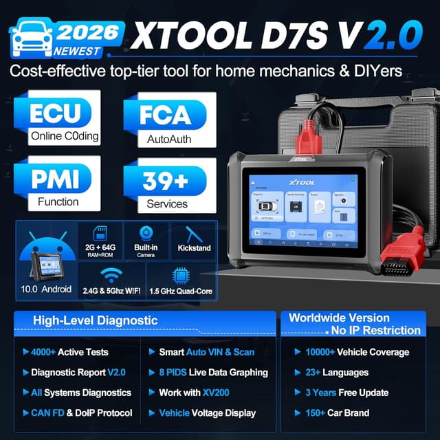 Detalle 2 de XTOOL D7S 3-Year Update OBD2 Scanner