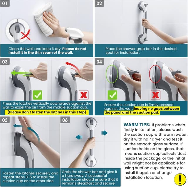 Thumbnail 1 de TAILI Suction Grab Bars 2-pack