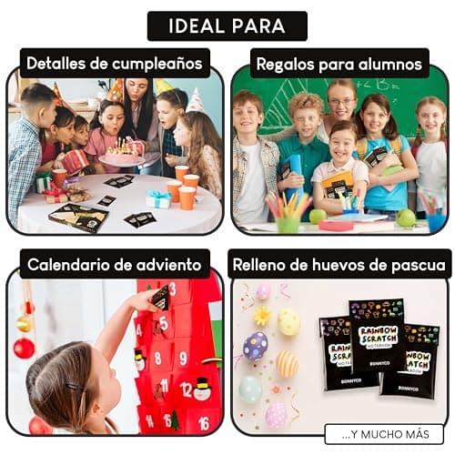 Thumbnail 8 de BONNYCO Cuadernos para Rascar Rainbow 16 Sets