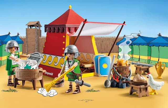 Detalle 2 de PLAYMOBIL Asterix 71829 Legionärszelt – Asterix Spielset für Kinder ab 5 Jahren