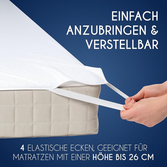 Detalle 2 de Dreamzie Matratzenschoner 70x140 Baby wasserdicht – 2er-Set, Oeko-TEX zertifiziert