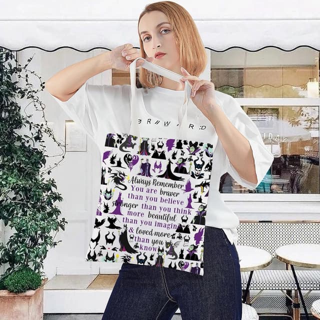 Detalle 2 de LEVLO Villains cosmetic make-up bag – zip pouch tote for movie fans (Always Villains Tote), L