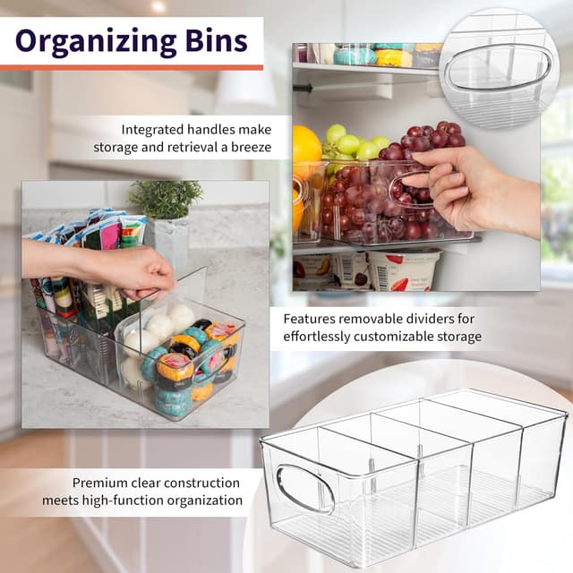 Detalle de ClearSpace Plastic Pantry Bins 4-pack 🍽