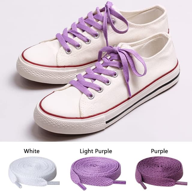 Detalle de UpUGo : 3 paires de lacets plats de 8 mm pour chaussures de sport (8 mm, pour baskets et course à pied)