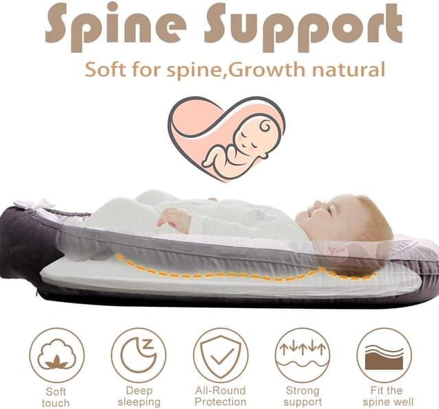 Thumbnail 4 de EAQ Baby Lounger Baby Nest 36×26×10cm 💤