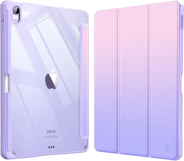 Detalle de Fintie Hybrid Hülle für iPad Air 11 Zoll (M4/M3/M2 & weitere Modelle) mit Stifthalter und transparenter Hartschale