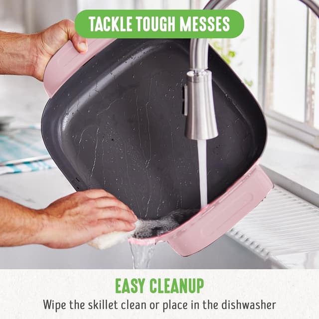 Thumbnail 6 de GreenLife 12" Square Electric Skillet with Glass Lid