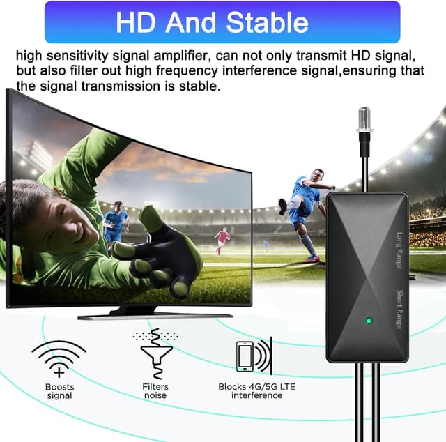 Detalle de TV aerial amplifier 25 dB signal booster