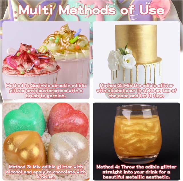 Thumbnail 3 de Purpurina Comestible Rojo ✨ para Reposterías y Tartas (8g)