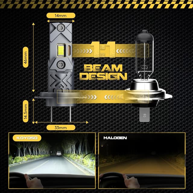 Detalle de Lampadine LED KOYOSO H7 Plug & Play 100W 22.000 lm 6500K (confezione da 2) per fari auto