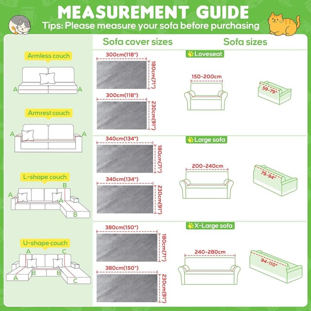 Detalle de Loiion Copridivani impermeabile anti-graffi per gatti e cani, grigio 300x180 cm