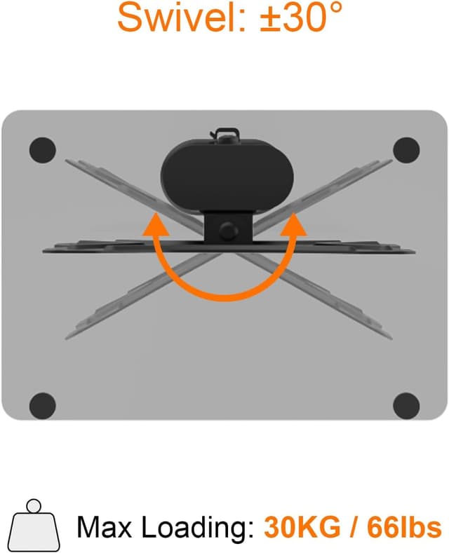 Detalle de GRIFEMA GB1005-2 supporto TV da tavolo girevole 17–43” con base in vetro temperato