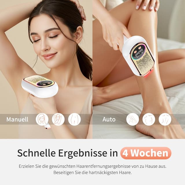 Detalle de NIKYJM IPL-Gerät zur Haarentfernung (6,8 cm²) mit 3 Modi HR/SC/RA und 9 Energiestufen – Roségold