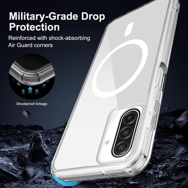 Detalle de XTCASE Coque magnétique MagSafe pour Samsung Galaxy A17 (4G/5G) transparente anti-jaunissement