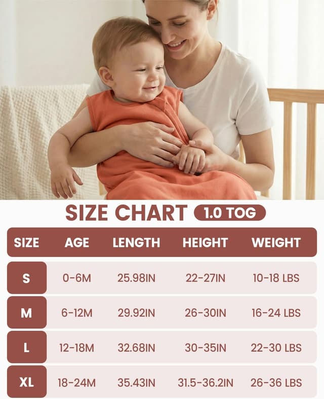 Thumbnail 6 de WYTbaby 2er-Pack Baby-Schlafsack 1,5 Tog aus 100% Baumwolle (0–24 Monate)