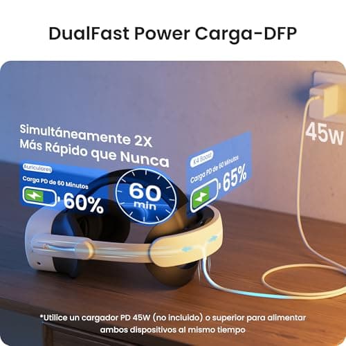 Detalle de KIWI design K4 Boost: correa para la cabeza con batería extra compatible con Meta Quest 3 y Quest 3S