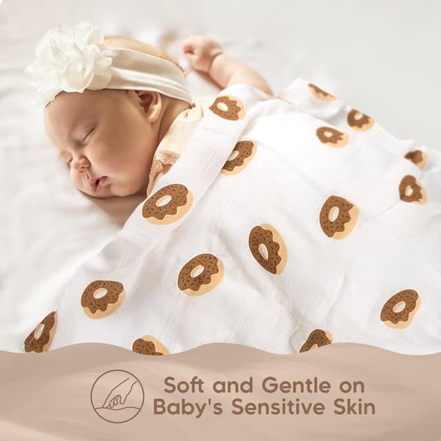 Detalle de Maliton 6er-Set Baby Spucktücher/Moltontücher aus Baumwolle (70 x 70 cm) – weich, saugfähig & atmungsaktiv