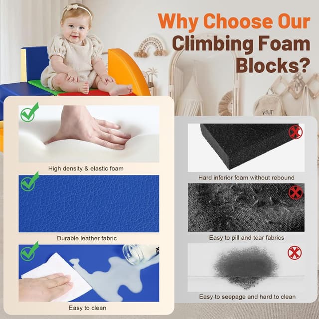 Detalle de TODIBY Soft Foam Climbing Set 6-piece