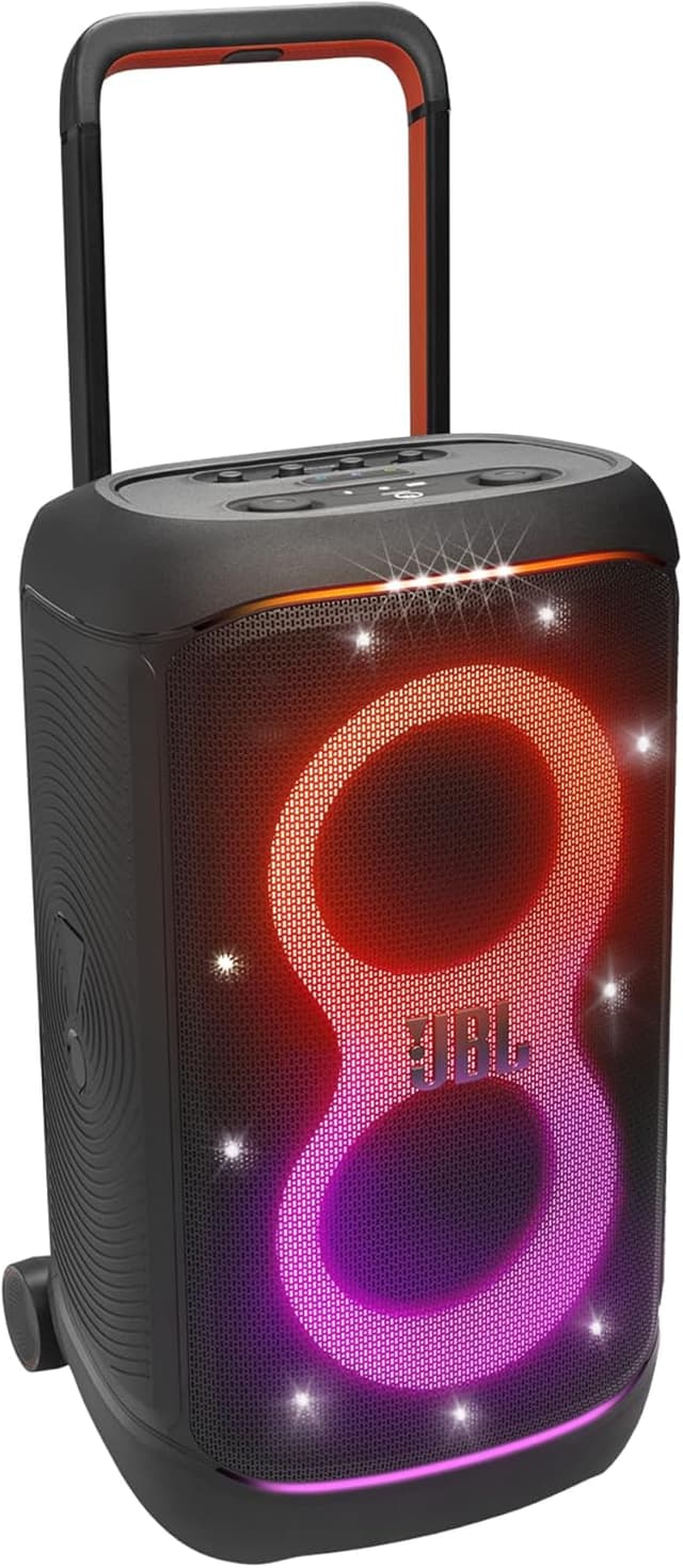 Detalle de JBL Partybox 520: speaker wireless Bluetooth portatile con autonomia fino a 15 ore, IPX4 e ingresso microfono