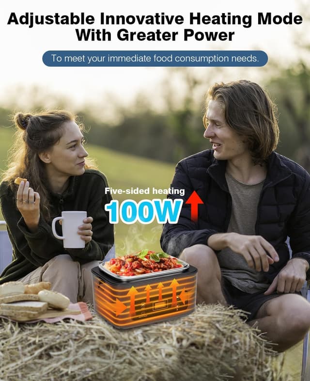 Thumbnail 2 de AIZOCO Cordless Heated Lunch Box 5.5 cups 🍱