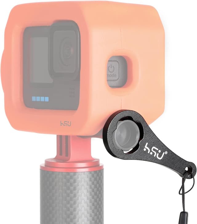 Detalle 2 de HSU Metallschlüssel aus Aluminium für Action-Camera-Schrauben (mit Schlüsselband)