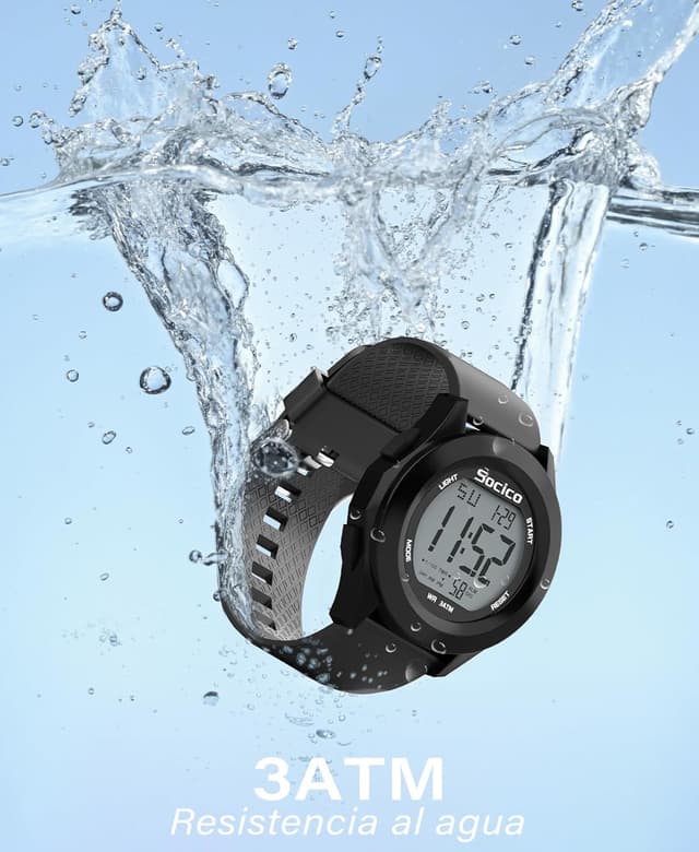 Thumbnail 6 de SOCICO Reloj Digital Deportivo Resistente al Agua