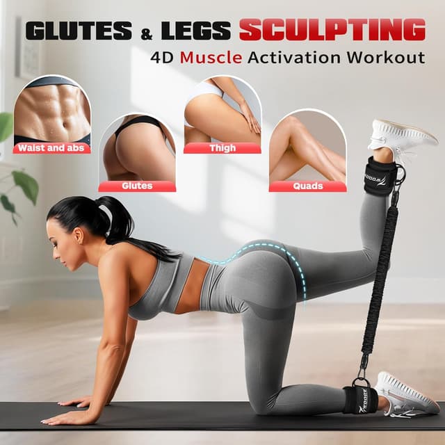 Detalle de Ankle resistance bands set 10/20/30 lbs