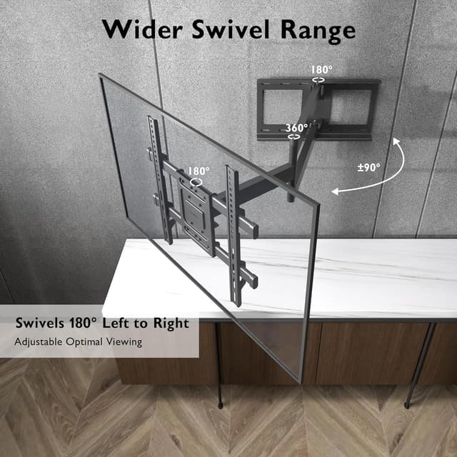 Detalle 2 de BONTEC Supporto TV Parete braccio 850 mm per 32–70" fino 60 kg