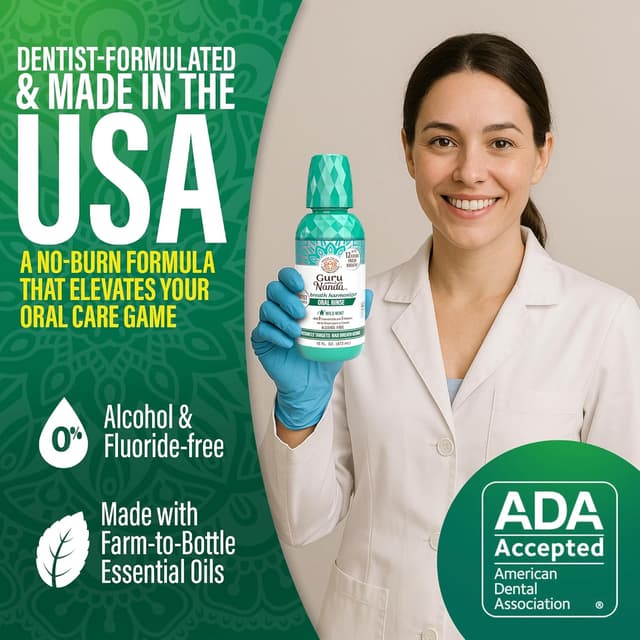 Thumbnail 1 de GuruNanda Fresh Breath Mouthwash 16 oz 🦷