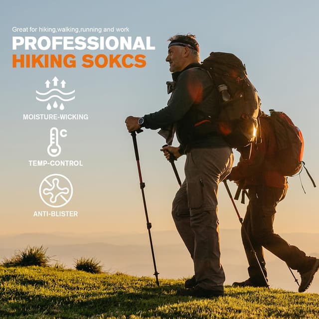 Detalle 2 de Niorasen Calze Uomo Donna in lana merino per escursionismo e sport (3 paia) con anti-vesciche e anti-odore