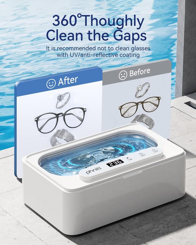 Thumbnail 4 de Phniti Ultrasonic Jewellery Cleaner 47KHz