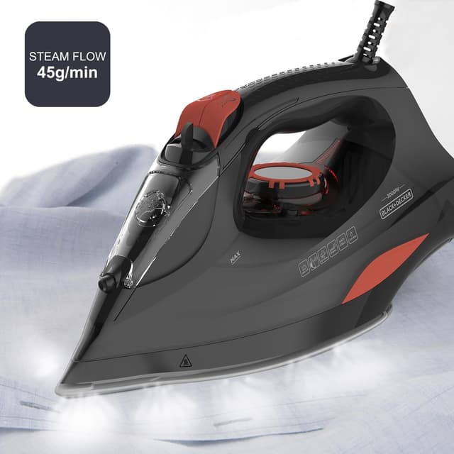 Detalle de Black+Decker BXIR3000E ferro da stiro a vapore 3000 W con piastra ceramica e colpo vapore 200 g/min