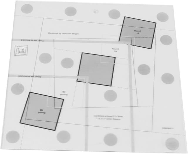 Detalle de Haofy Quilting Ruler Log Cabin quilt ruler (transparent acrylic, 10in)