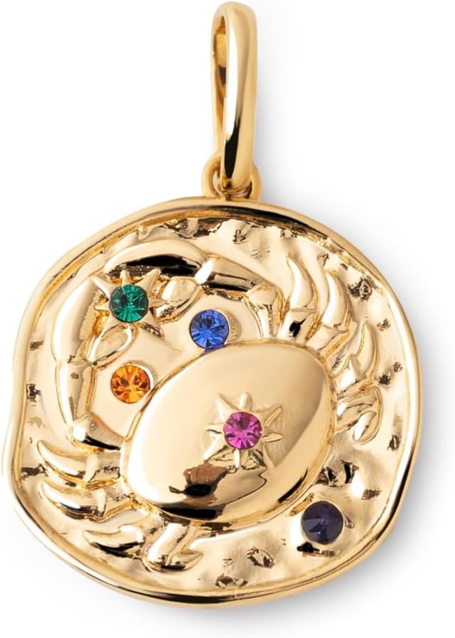 Detalle de SINGULARU Charm Organic Colors Zodiaco Cáncer — Colgante 18Kt