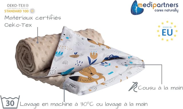 Thumbnail 1 de Medi Partners Couverture bébé 75x100 cm 100% coton